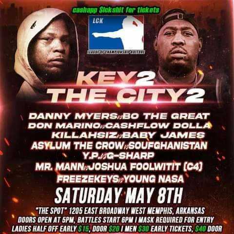 Key 2 the City 2 Rap Battle Event Poster